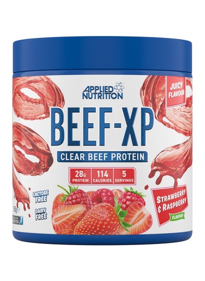 Buy Applied Nutrition Beef XP - Clear Hydrolysed Beef Protein Isolate, Fruit Juice Style, Dairy Free Beef Protein Powder, Lactose Free, Zero Sugar, Low Fat, 150g - 5 Servings (Strawberry & Raspberry) in Saudi Arabia