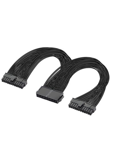 اشتري Dual PSU Power 24-pin ATX Motherboard Splitter Cable, PSU Power Extension Cable, 24-pin for Dual ATX Motherboard Extension Cable PSU Female to Male Y Adapter Cable -1 Ft في الامارات