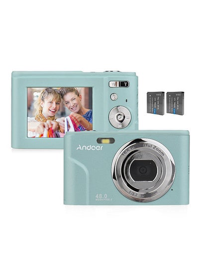 Buy Andoer Portable Digital Camera 48MP 1080P 2.4-inch IPS Screen 16X Zoom Auto Focus Self-Timer 128GB Extended Memory Face Detection Anti-shaking with 2pcs Batteries Hand Strap Carry Pouch in Saudi Arabia
