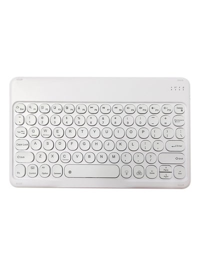 Buy Universal Portable Wireless Bluetooth Keyboard for iPad/iPhone/Tablet, Backlit Mini Wireless Keyboard for Phone, Multi-Device Rechargeable Small Bluetooth Keyboard, White, Ultra-Slim, 7-Color in Saudi Arabia