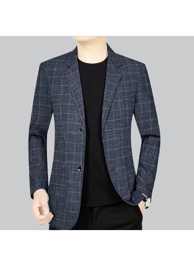 اشتري 2024 Mens Casual Blazer Spring Business Suit Jacket Blue في السعودية