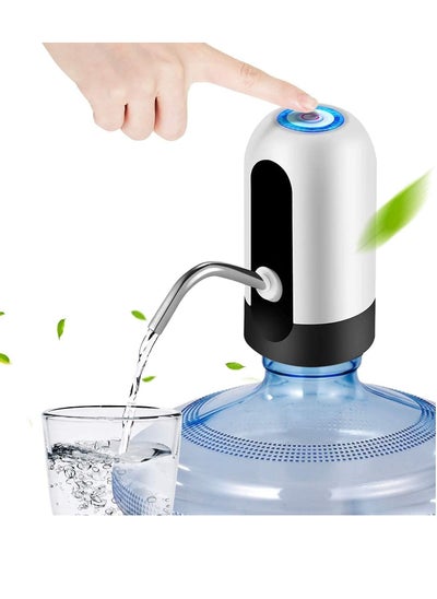 Buy Rechargeable Wireless Auto Electric Gallon Bottled Drinking Water Pump Dispenser Switch, Automatic Electric Water Drinking Portable Button Pump For Kitchen Home Office And Outdoor Camping in UAE