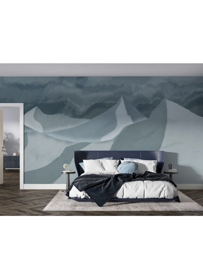 Buy Mountain Landscape Background With Pattern Japanese Style Fabric Wallpaper Covers An Area ​​Up To 4.2Mx3M With Adhesive And Smoothing Tool in Egypt