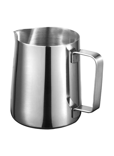 اشتري Stainless Steel 550ml Milk Frothing Pitcher Measurements on Both Sides Inside Perfect for Espresso Machines Milk Frothers Latte Art, Silver في الامارات