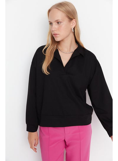 اشتري Sweatshirt - Black - Relaxed fit في مصر