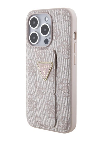 اشتري Guess Gripstand PU leather Case For iPhone 15 Pro Max (Pink) في الامارات