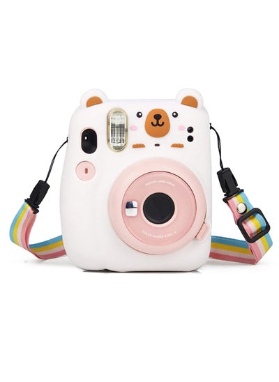 Buy Camera Case for Fujifilm Instax Mini 11, Polaroid Silicone Cute Boys Girls Men Women Scenery Photos Pictures (Bear) in UAE