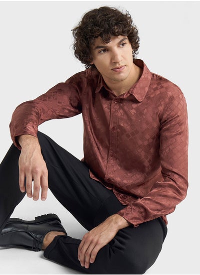 اشتري Textured Regular Fit Shirt في السعودية