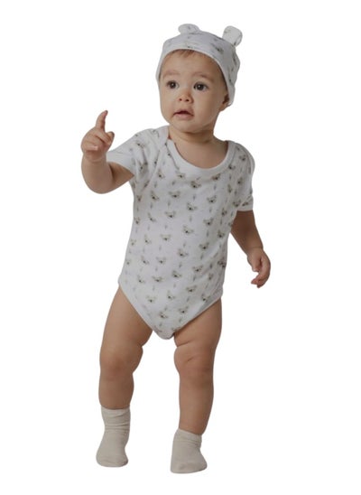 Buy Pikkaboo Organic Body Suit 0-3m Koala in UAE