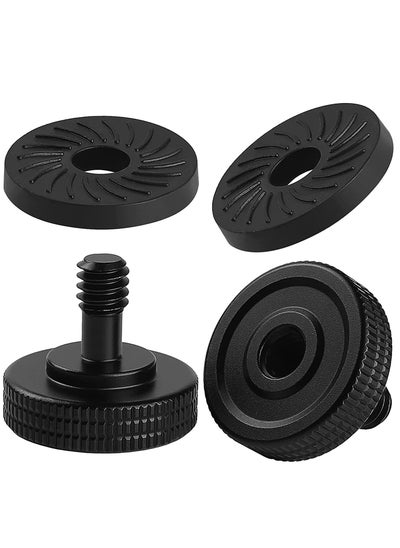 Buy Camera Holder Screw, Thumb Screw Camera Quick Release Adapter, with Rubber Pads, Tripod Screw Rubber Washers Female to 1/4"" Male Thumbscrew L Bracket Mount Thread for Camera Mounting Plate 2 Set in UAE