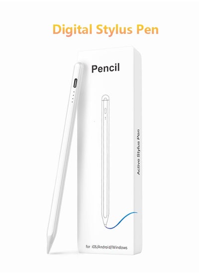 Buy Capacitive Stylus Pen Compatible with iPad (2018-2022), Android and Windows, Magnetic Adsorption for iPad (10/9/8/7/6th), iPad Pro (11/12.9in), iPad Mini (6/5th), iPad Air(5/4/3rd Gen) in UAE