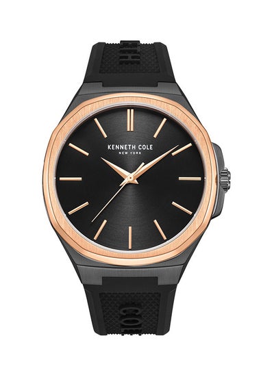 اشتري Kenneth Cole Analog Gents Watch With Black Silicone Strap 43.5mm 3ATM - KCWGM2233801 في السعودية