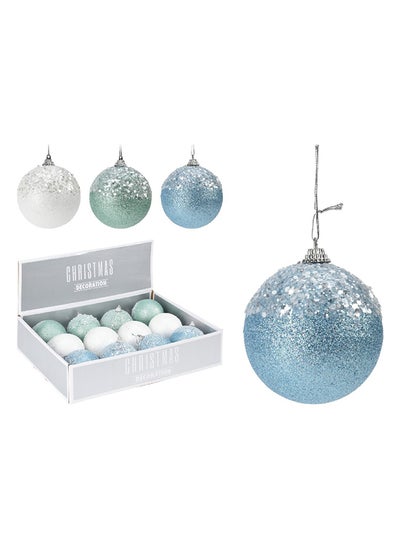 اشتري Christmas  Glitter Ball Deco 80mm Assorted 1 Piece CAA730330 في الامارات