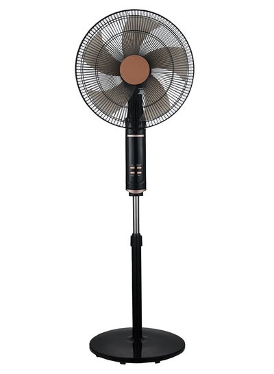 Buy 16 inch 55W Pedestal Stand Fan 90⁰ Oscillation Directions 3 Speed Levels 5 Leaf Blade 7.5H Timer with Remote Control in Saudi Arabia