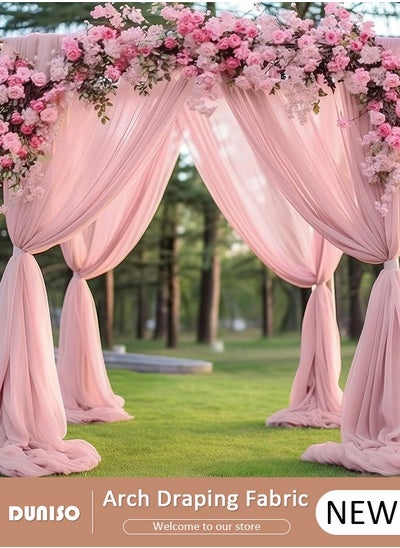 Buy Wedding Arch Draping Fabric, Wedding Drapery, Sheer Fabric for Draping, Chiffon Fabric Drapery Sheer Backdrop Curtains, Wedding Table Runner for Wedding Ceremony Party Reception Decorations in Saudi Arabia