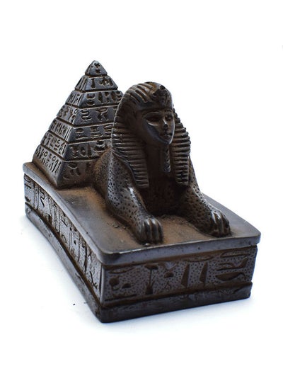 Buy immatgar pharaonic sphinx with pyramid Statue ancient Egyptian souvenirs gifts for women and men Home Décor Sculpture Pharaohs art (with pyramid - Darck - 10 CM Long) in Egypt