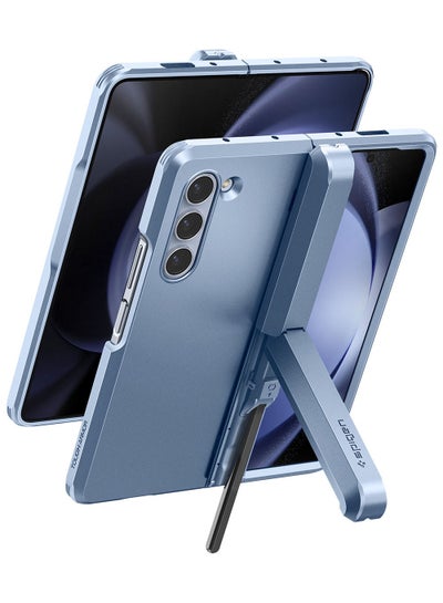 Buy Tough Armor Pro P for Samsung Galaxy Z Fold 5 Case Cover with S Pen Holder (S-Pen Not Included) - Sierra Blue in UAE