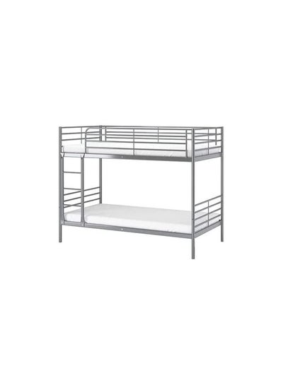 Buy Double Bunker Bed (190x90cm) Silver Without Mattress 35Kg in UAE