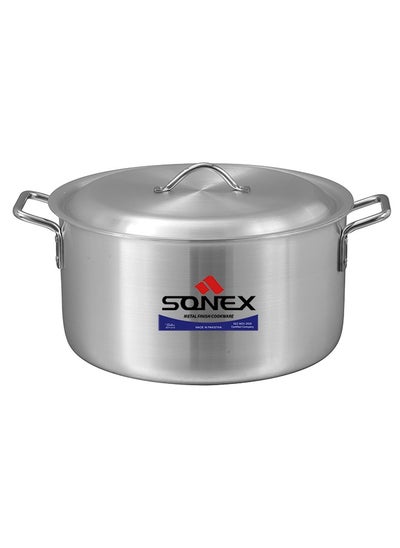 Buy Sonex Aluminium Cooking Pot 41 cm 29 Ltr – Versatile Stock Pot for Large Meals, Guests, Commercial & Home Use, Heavy Duty Cookware with Stainless Steel Handle, Easy Cleanup, Durable Metal Finish, in UAE