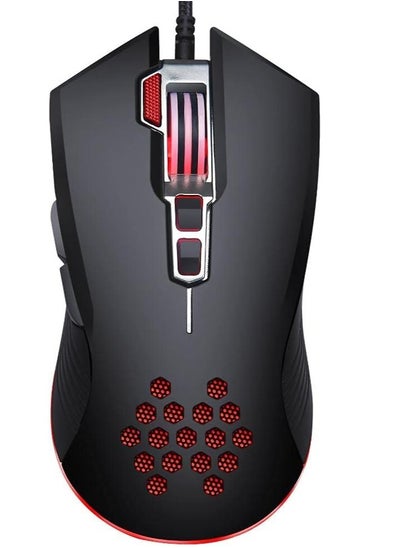 Buy TechnoZone V5 Gaming Mouse 8 PROGRAMMABLE KEYS RGB LIGHT AND SOFTWARE EDITABLE UP TO 12800 dpi in Egypt