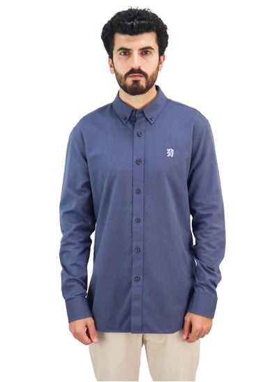 اشتري Men's Lion Oxford Shirt - Navy Blue في السعودية