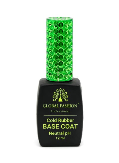 اشتري Cold Rubber Base Coat without Chemical | Ideal for Thin, Sensitive, Damaged Nails | 12 ml | Global Fashion في الامارات