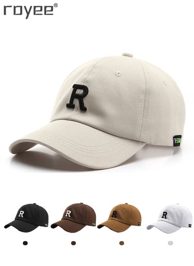 Buy (Beige*1pcs) Baseball Cap Women and Men Fashion Adjustable Hat Summer Sun Caps Cotton Soft Top Hat Hip Hop Snapback Hat in Saudi Arabia