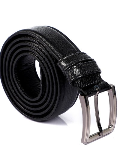 Buy Textured Full Leather Belt - Black in Egypt