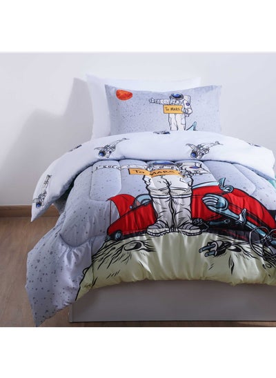 اشتري Explorer Astronaut 2-Piece Comforter Set 150x200cm - Grey في الامارات