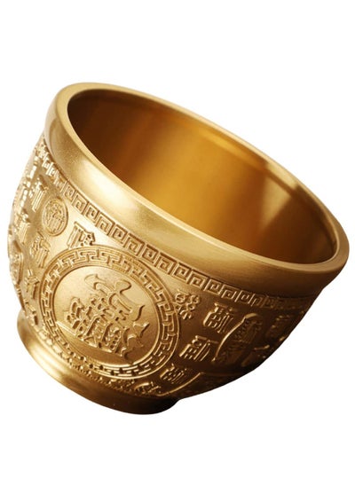 اشتري Brass Treasure Bowl, Cornucopia Bowl Treasure Basin Wealth Good Lucky Prosperity Bowl Golden Offering Bowl Money Bowl Home Office Decorations, Housewarming Gifts في السعودية