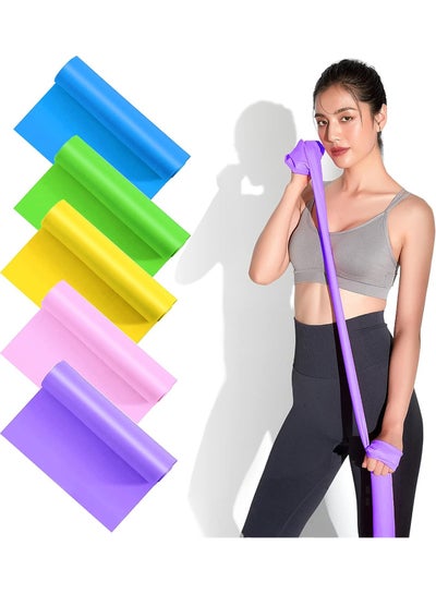 Buy Latex Resistance Exercise Band 5Pcsexercise Bands For Physiotherapy, Strength Training & Fitness Workouts, Pilates, Stretching And Yoga Physical Therapy Fitness in UAE