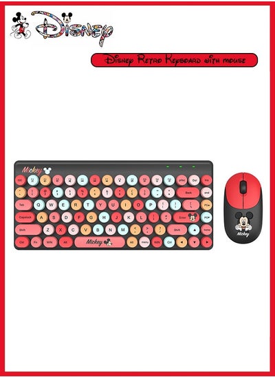 Buy Disney Mickey Mouse Keyboard And Mouse Set Wireless Office Home Games Computer Keyboard And Mouse in Saudi Arabia