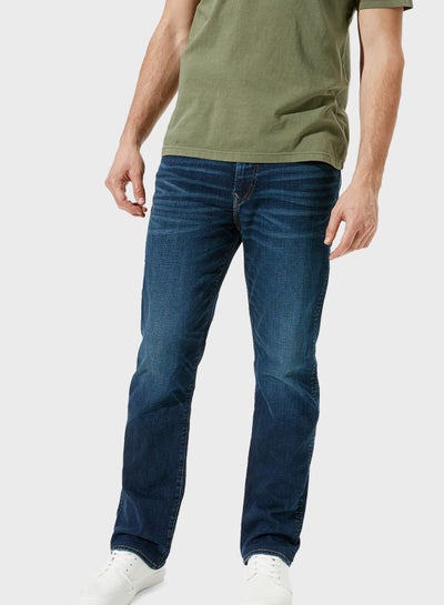 Buy Mid Wash Relaxed Jeans in UAE