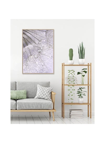 Buy Kellan Rain Drop Natural Wall Art Decorations Stretched Canvas Paintings Wall Decor For Living Room, Bed Room, Office L 83 x W 123 cm White in UAE