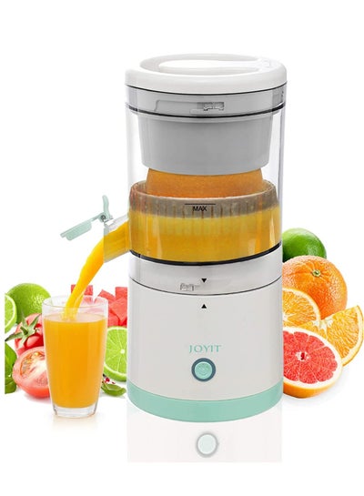 Buy Orange Juice Squeezer – USB Rechargeable Electric Citrus Juicer, Wireless Portable Orange Juice Machine, Premium Electric Juicer for Lemon Tomato Grape Watermelon (White) in UAE