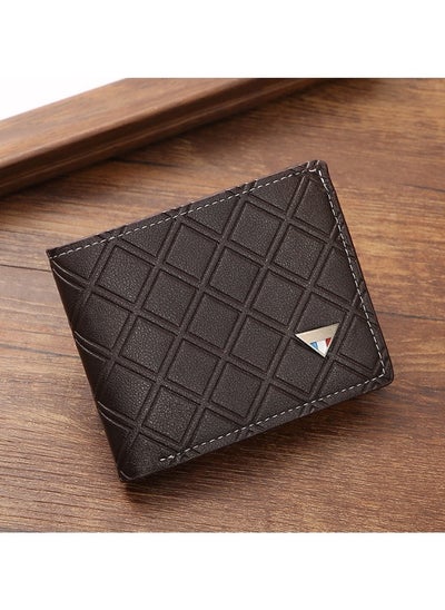 Buy New Fashion Casual Plaid Multi Card Wallet in UAE