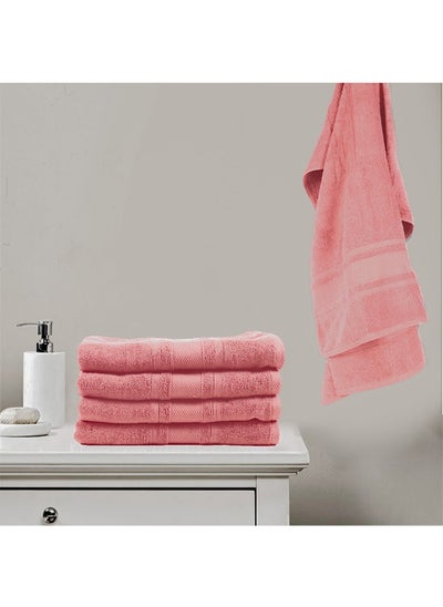 Buy Home Castle (Pink) Premium Cotton Bath Towel (70 X 140 Cm-Set Of 1) Highly Absorbent, High Quality Bath Linen With Diamond Dobby 550 Gsm in UAE