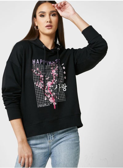 Buy Graphic Detail Pullover Hoodie in UAE