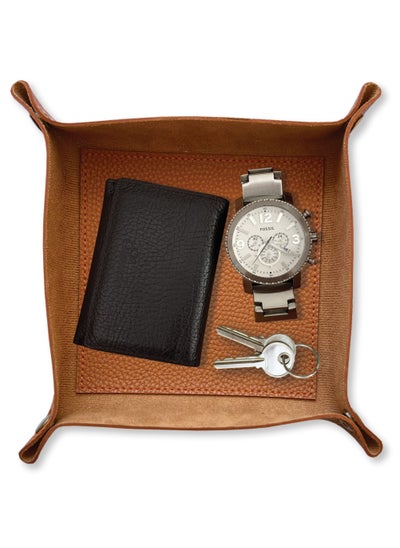 اشتري Leather Organizer Catchall Tray (Brown) في الامارات