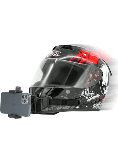 Buy Helmet Chin Mount for Mobile Phone and GoPro, Motorcycle Strap Holder for iPhone Samsung in Saudi Arabia