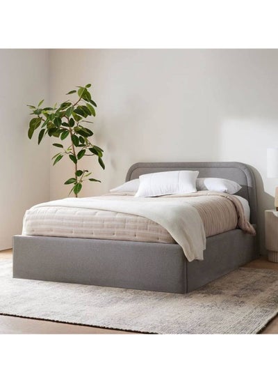 Buy Button tufted bed, Gray - 120cm in Egypt