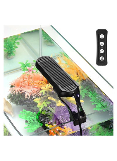 اشتري LED Aquarium Light, Clip-on Lamp Aquatic Plant Lighting, 14 Lighting Modes Intensity Adjustable with Inline Timer Controller, for Frameless Aquariums up to 20L, 6 Watts [Energy Class G] في الامارات