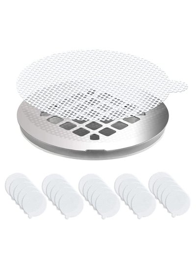 اشتري KASTWAVE Tub Drain Hair Catcher Strainer 25 PCS, Shower Drain Hair Trap, Disposable Shower Drain Hair Catcher Mesh Stickers, Easy to Install Suit for Bathroom, Bathtub, Kitchen (3.5" Regular Round) في الامارات