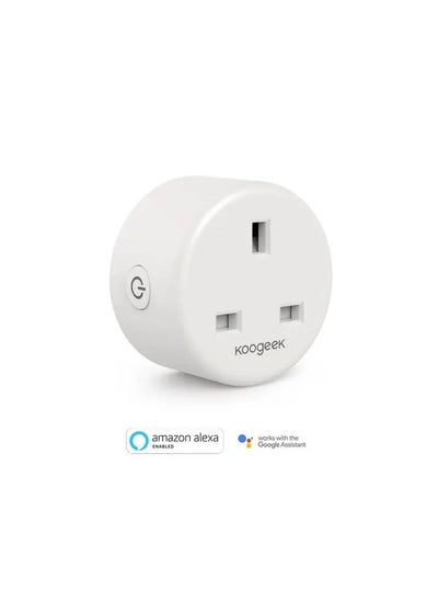 Buy Smart Plug / Wi-Fi Enabled / Voice Control via Alexa & Google Assistant / Remote Monitoring & Control with Koogeek / Overload & Overcurrent Protection / Fire-Retardant Housing & Safety Cover - White in UAE