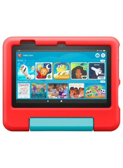 Buy Kids tablet Fire 7, 7" display, ages 3-7,kids , 16 GB, Red. in UAE