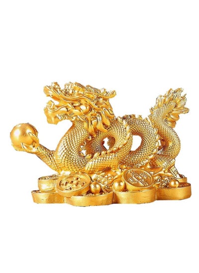 اشتري Dragon Statue Ornaments, for Wealth and Fortune Symbol Prosperity, Artistic Decorative Statues, Home Office Decor, for Office, Living Room, Bookshelf, Table في السعودية