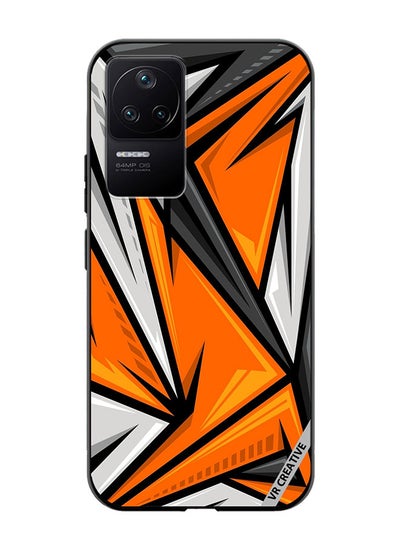 اشتري Protective Case Cover For Xioami Poco F4 GT Texture Sports Racing Style Orange Color Design Multicolour في الامارات