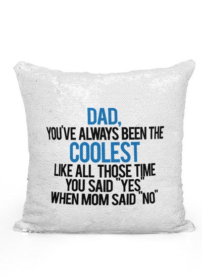 Buy Sequin Pillow Father Birthday Gift Mermaid Pillow Funny Father Children Quote Children Gift to Dad in UAE