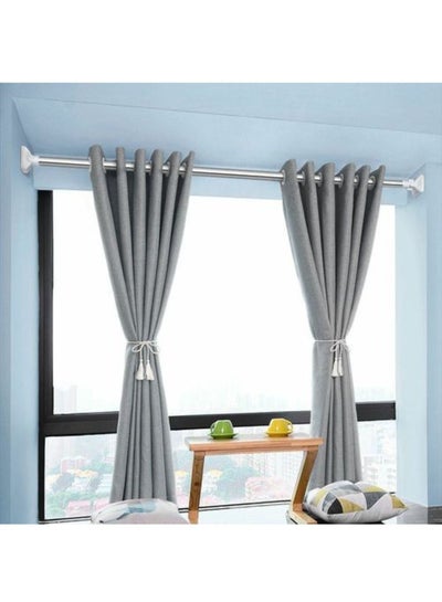 Buy Multifunctional Curtain Rod Extendable - 260CM - Silver Dots in Egypt