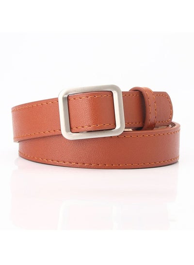 Buy Simple Needle-free And Hole-free Student Casual And All-purpose Decorative Belt 105cm Orange in UAE